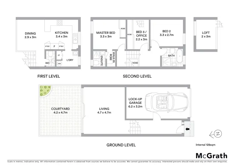 Floorplan of Homely townhouse listing, 6/43 Rosa Street, Oatley NSW 2223