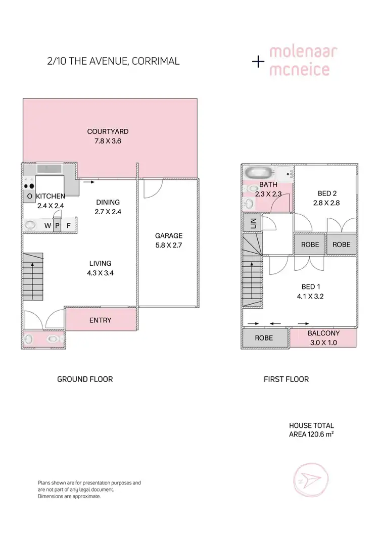 Floorplan of Homely townhouse listing, 2/10 The Avenue, Corrimal NSW 2518