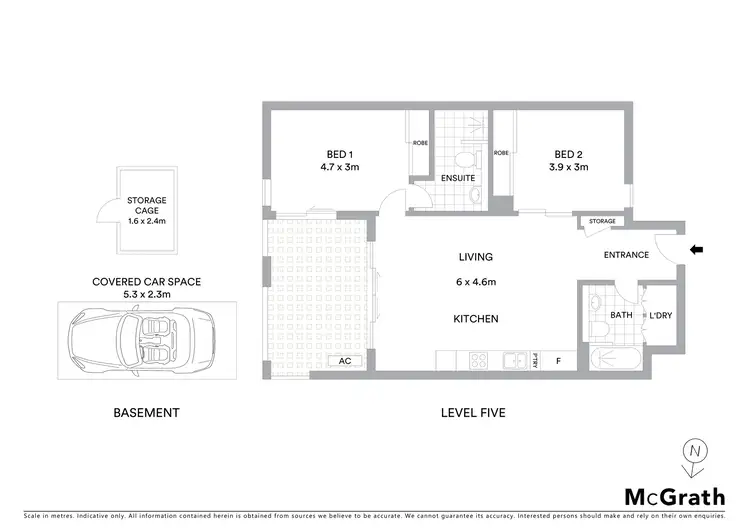 Floorplan of Homely apartment listing, 507B/2 Muller Lane, Mascot NSW 2020