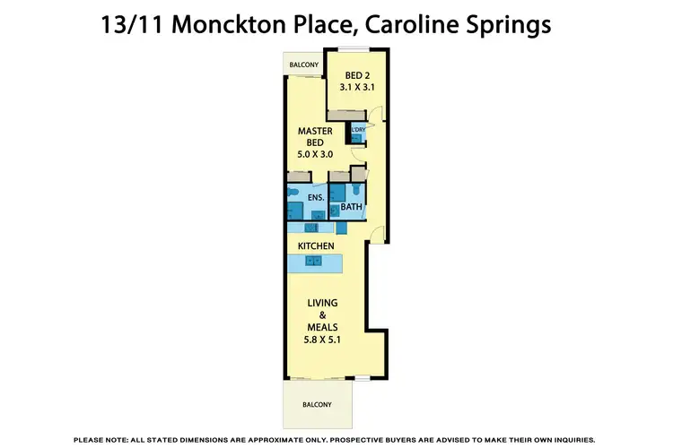 Floorplan of Homely apartment listing, 13/11 Monckton Place, Caroline Springs VIC 3023