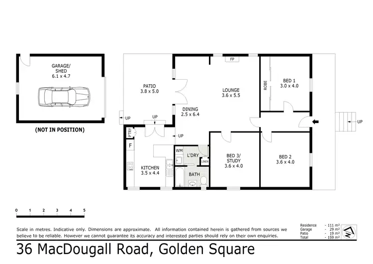 Floorplan of Homely house listing, 36 MacDougall Road, Golden Square VIC 3555