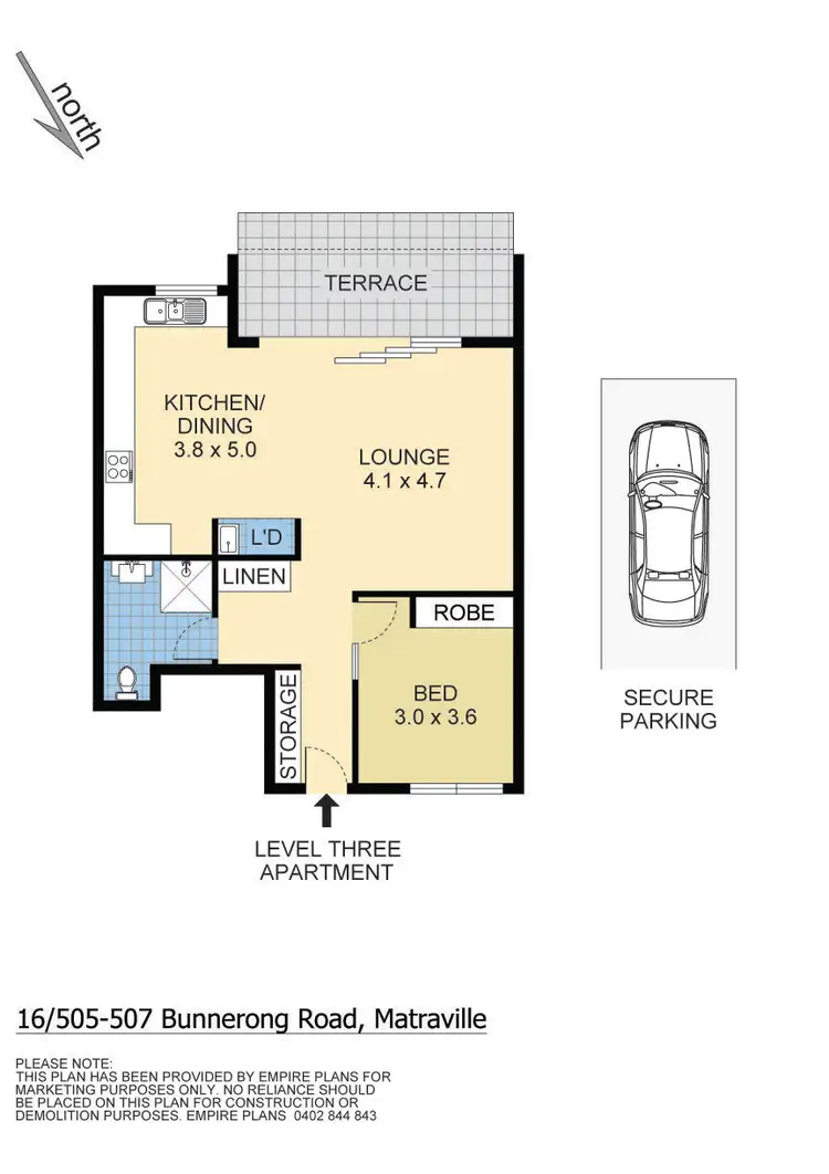 Floorplan of Homely apartment listing, 16/505-507 Bunnerong Road, Matraville NSW 2036