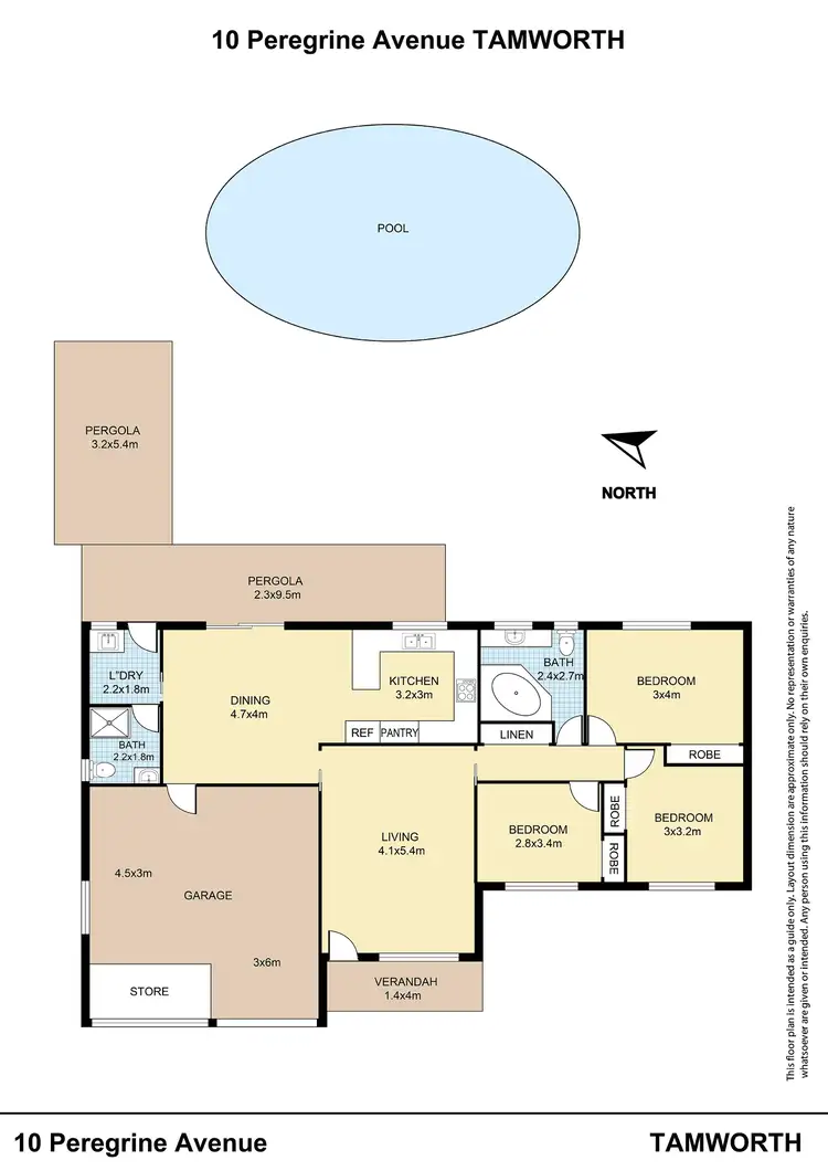Floorplan of Homely house listing, 10 Peregrine Avenue, Tamworth NSW 2340