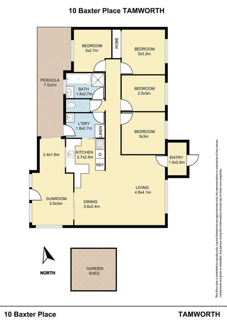 Floorplan of Homely house listing, 10 Baxter Place, Tamworth NSW 2340