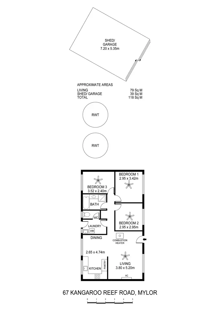 Floorplan of Homely rural property listing, 67 Kangaroo Reef Road, Mylor SA 5153