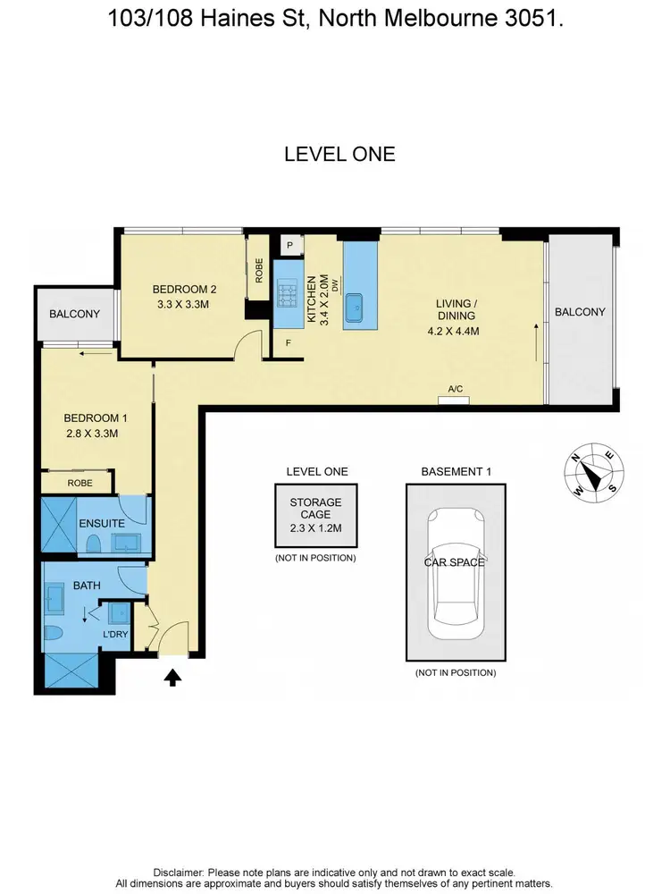 Floorplan of Homely apartment listing, 103/108 Haines Street, North Melbourne VIC 3051