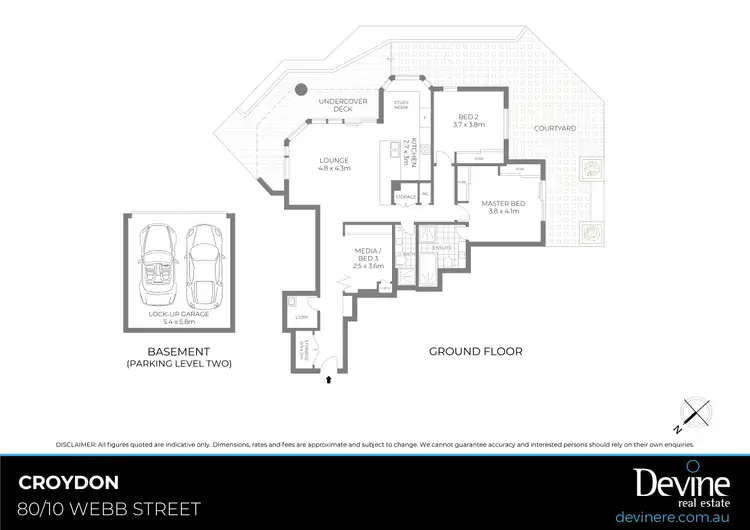 Floorplan of Homely apartment listing, 80/10 Webb Street, Croydon NSW 2132