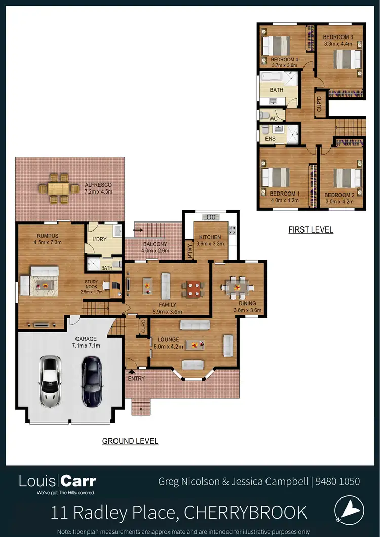 Floorplan of Homely house listing, 11 Radley Place, Cherrybrook NSW 2126