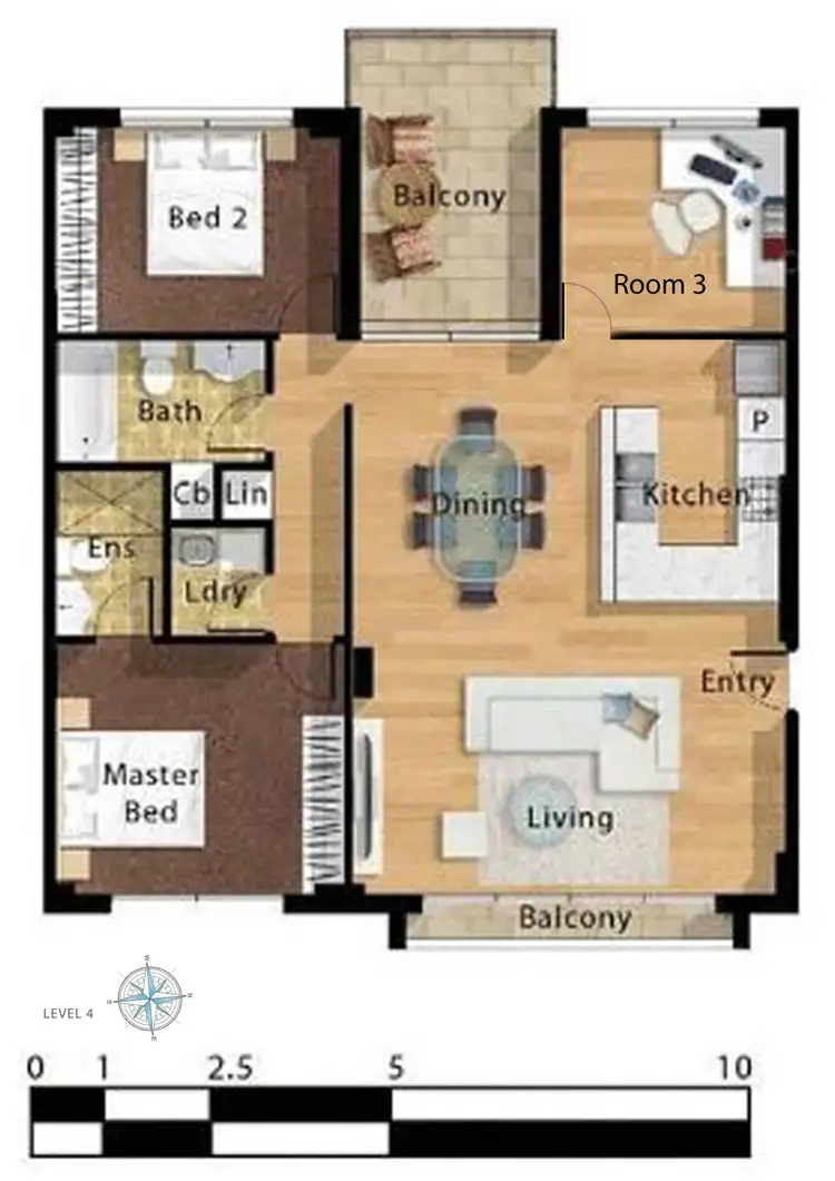 Floorplan of Homely unit listing, 17/15-18 The Esplanade, Botany NSW 2019
