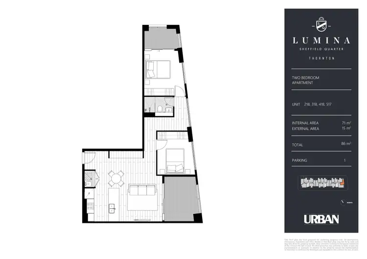 Floorplan of Homely apartment listing, 218/26 Lord Sheffield Circuit, Penrith NSW 2750