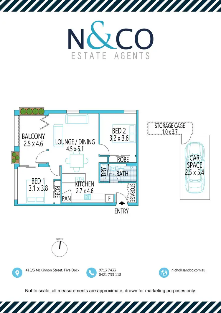 Floorplan of Homely apartment listing, 415/3 McKinnon Avenue, Five Dock NSW 2046