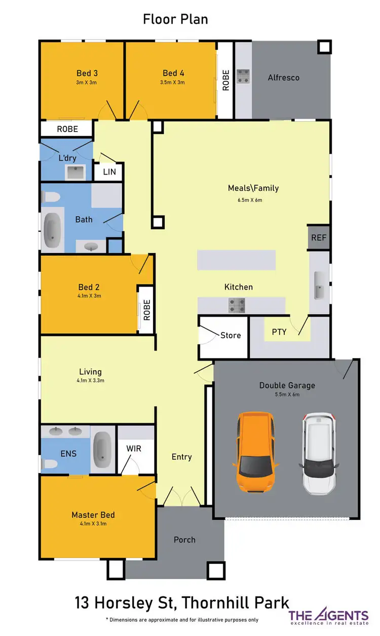 Floorplan of Homely house listing, 13 Horsley Street, Thornhill Park VIC 3335