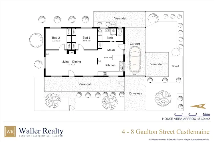 Floorplan of Homely house listing, 4/8 Gaulton Street, Castlemaine VIC 3450