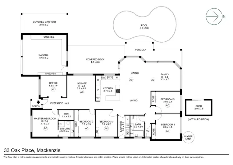 Floorplan of Homely house listing, 33 Oak Place, Mackenzie QLD 4156