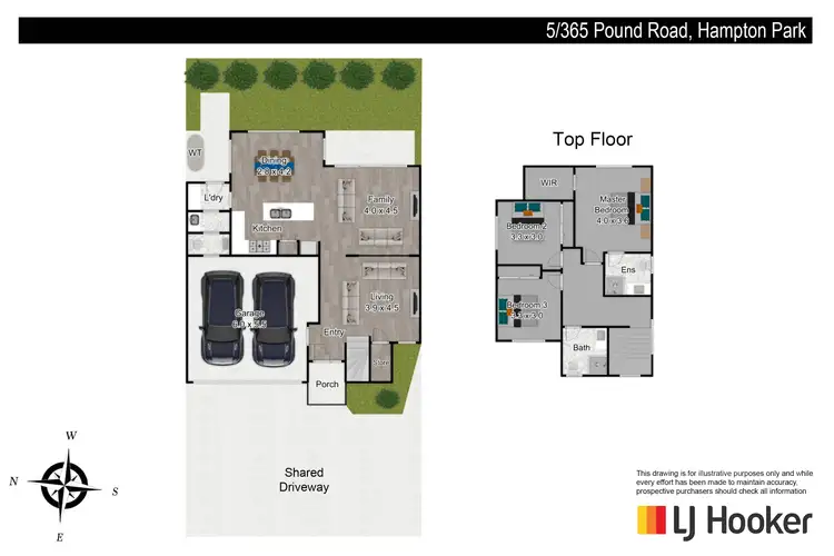Floorplan of Homely townhouse listing, 5/365 Pound Road, Hampton Park VIC 3976
