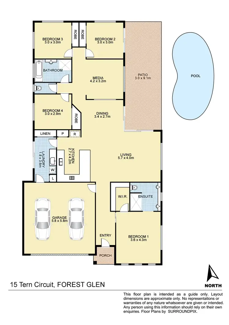 Floorplan of Homely house listing, 15 Tern Circuit, Forest Glen QLD 4556