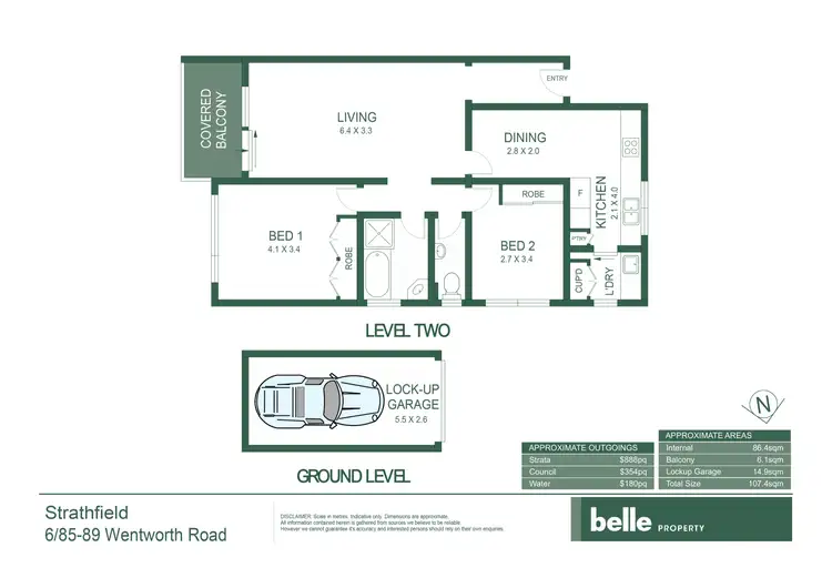Floorplan of Homely apartment listing, 6/85-89 Wentworth Road, Strathfield NSW 2135