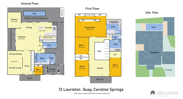 Floorplan of Homely house listing, 12 Lauriston Quay, Caroline Springs VIC 3023
