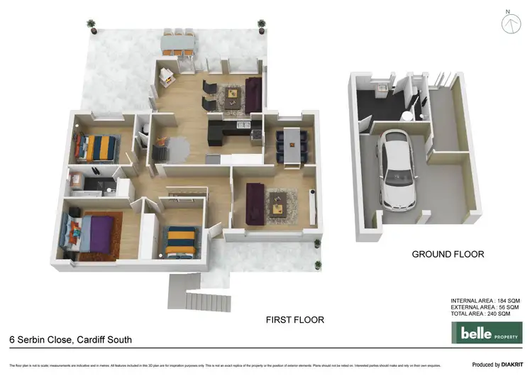 Floorplan of Homely house listing, 6 Serbin Close, Cardiff Heights NSW 2285