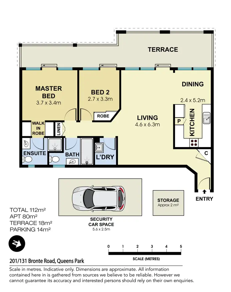 Floorplan of Homely apartment listing, 201/129-131 Bronte Road, Queens Park NSW 2022