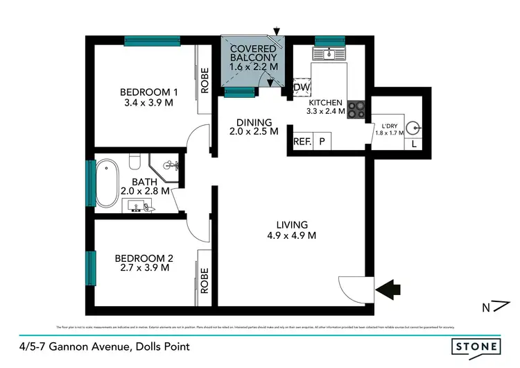 Floorplan of Homely unit listing, 4/5-7 Gannon Avenue, Dolls Point NSW 2219