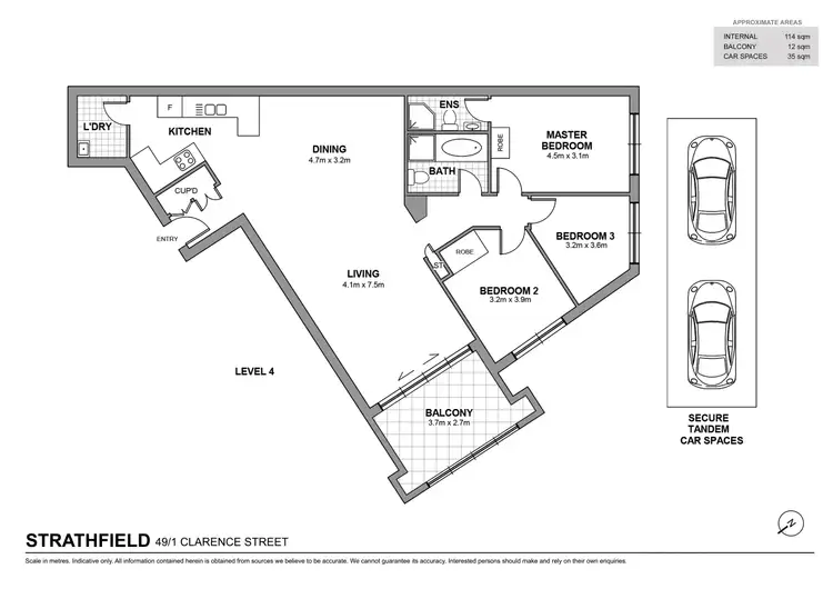 Floorplan of Homely apartment listing, 49/1-3 Clarence Street, Strathfield NSW 2135