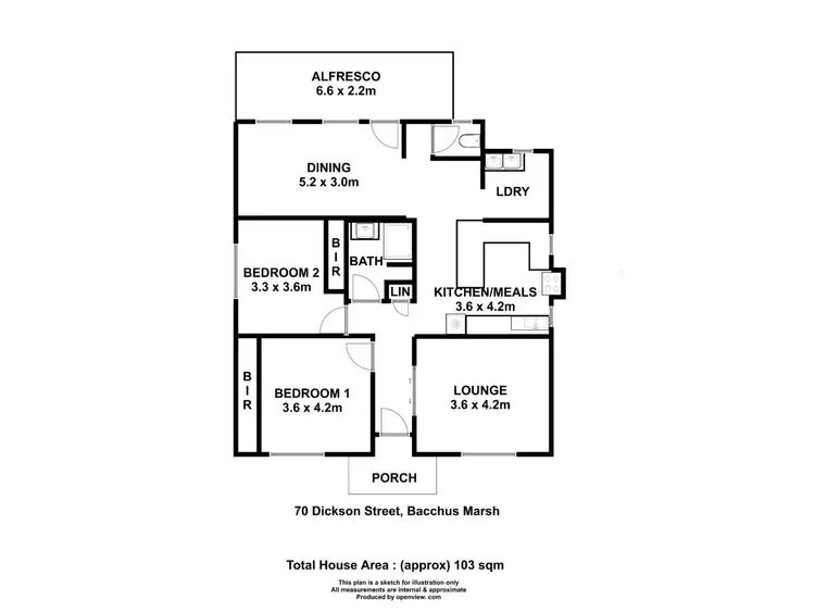 Floorplan of Homely house listing, 70 Dickson Street, Bacchus Marsh VIC 3340