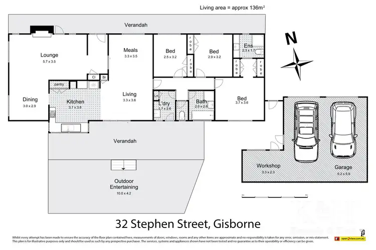 Floorplan of Homely house listing, 32 Stephen Street, Gisborne VIC 3437