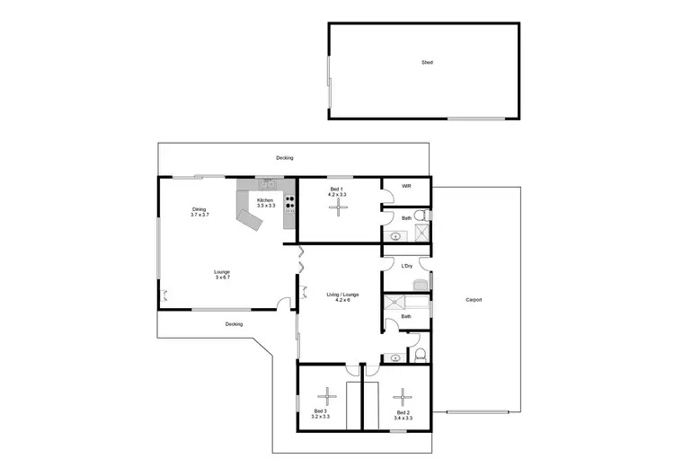 Floorplan of Homely house listing, 13 Crawford Court, Port Lincoln SA 5606