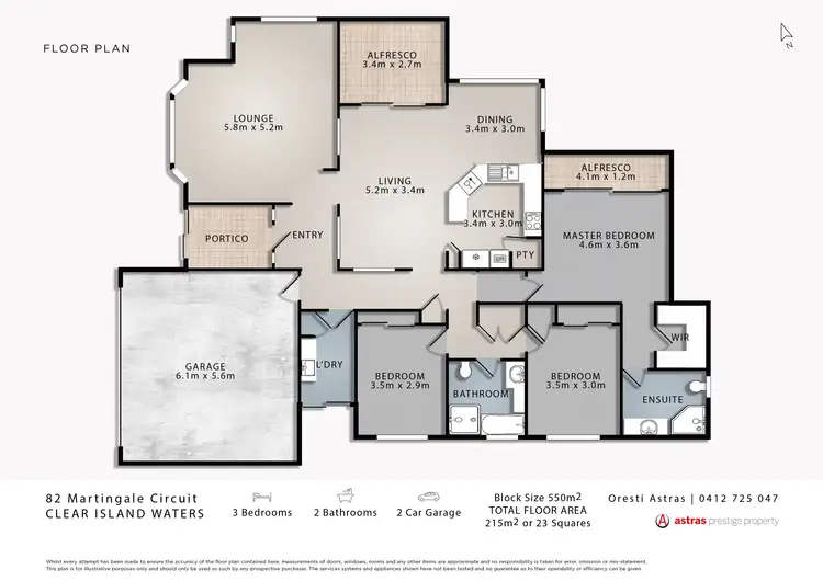 Floorplan of Homely house listing, 82 Martingale Circuit, Clear Island Waters QLD 4226