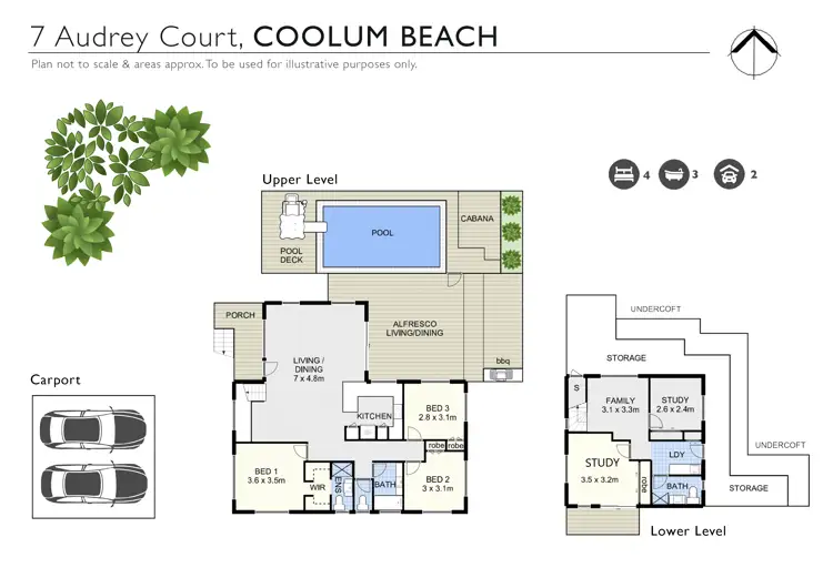 Floorplan of Homely house listing, 7 Audrey Court, Coolum Beach QLD 4573
