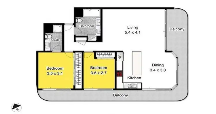 Floorplan of Homely apartment listing, 19/22 Armrick Avenue, Broadbeach QLD 4218