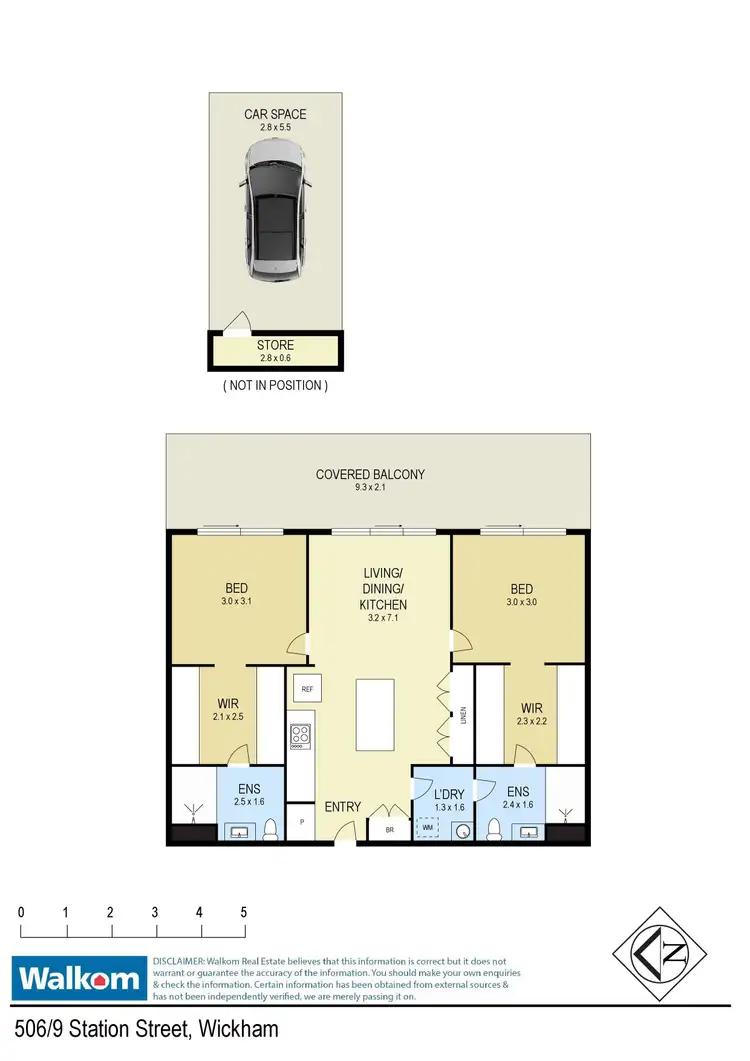 Floorplan of Homely apartment listing, 506/9 Station Street, Wickham NSW 2293