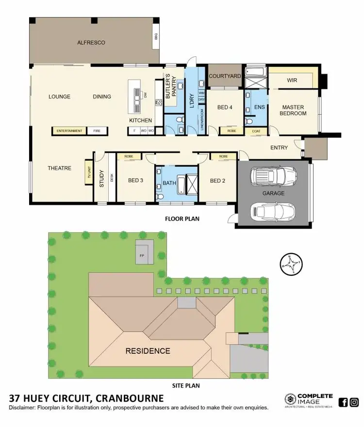 Floorplan of Homely house listing, 37 Huey Circuit, Cranbourne VIC 3977