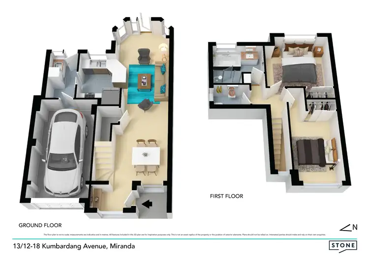 Floorplan of Homely townhouse listing, 13/12-18 Kumbardang Avenue, Miranda NSW 2228