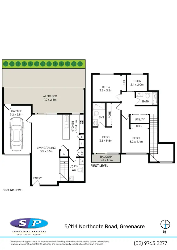 Floorplan of Homely townhouse listing, 9/24 Hillcrest Avenue, Greenacre NSW 2190