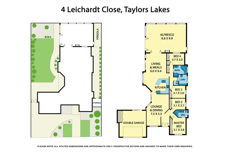 Floorplan of Homely house listing, 4 Leichardt Close, Taylors Lakes VIC 3038