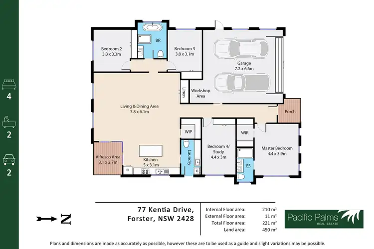 Floorplan of Homely house listing, 77 Kentia Drive, Forster NSW 2428