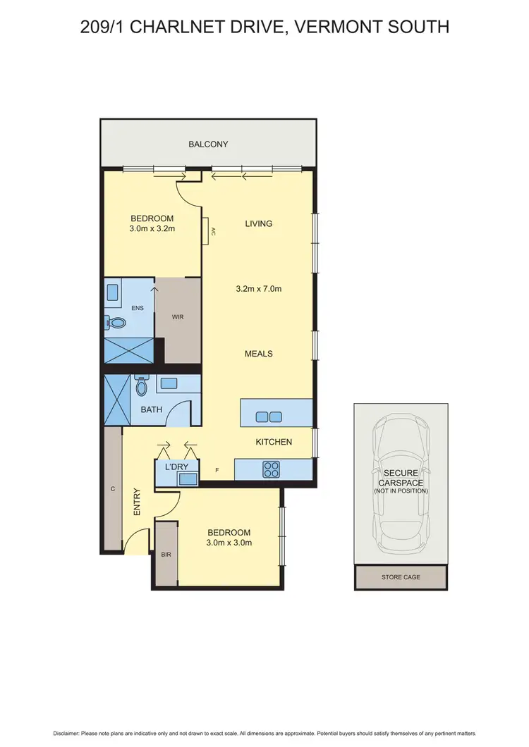 Floorplan of Homely apartment listing, 209/1 Charlnet Drive, Vermont South VIC 3133