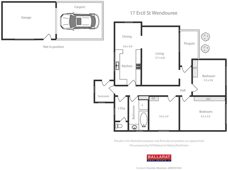 Floorplan of Homely house listing, 17 Ercil Street, Wendouree VIC 3355