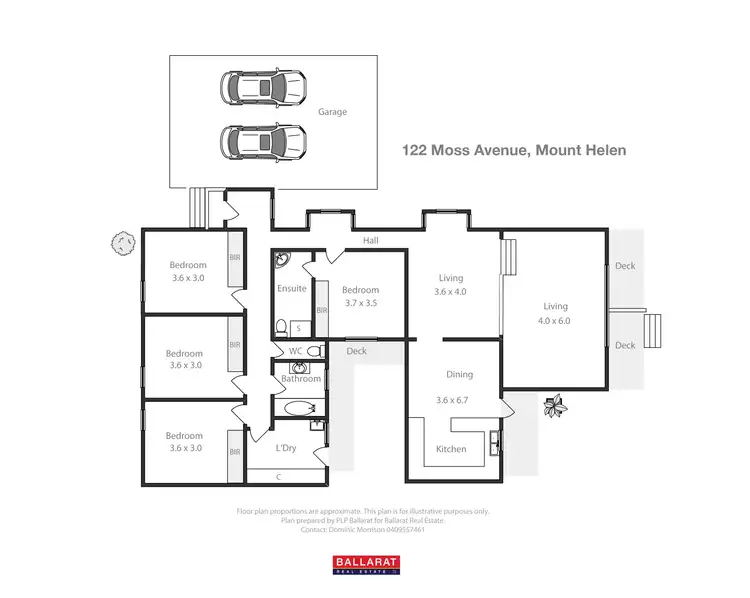 Floorplan of Homely house listing, 122 Moss Avenue, Mount Helen VIC 3350