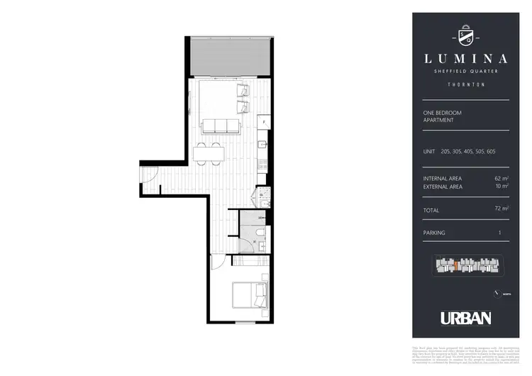Floorplan of Homely apartment listing, 605/26C Lord Sheffield Circuit, Penrith NSW 2750