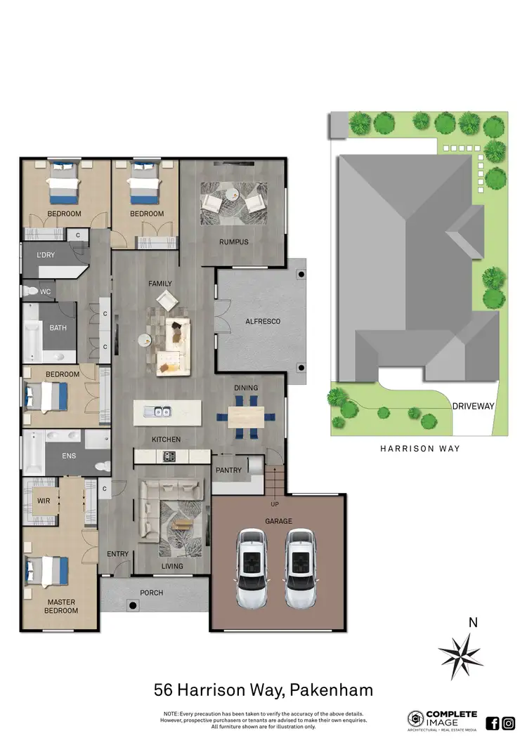 Floorplan of Homely house listing, 56 Harrison Way, Pakenham VIC 3810
