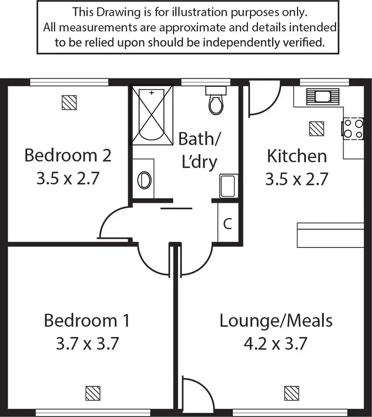 Floorplan of Homely unit listing, 4/2 Maple Avenue, Klemzig SA 5087