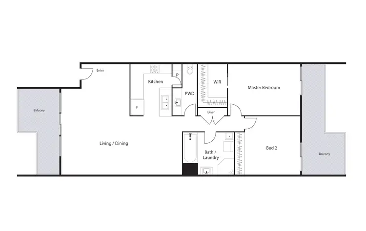 Floorplan of Homely apartment listing, 20/43-51 Giles Street, Kingston ACT 2604