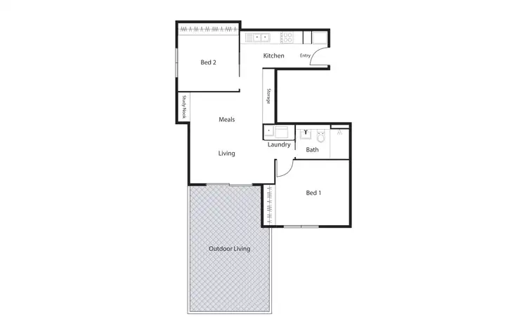 Floorplan of Homely unit listing, 132/45 Catalano Street, Wright ACT 2611