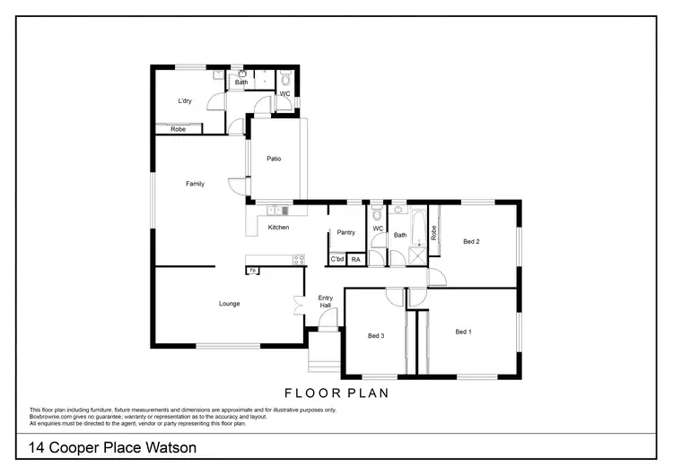 Floorplan of Homely house listing, 14 Cooper Place, Watson ACT 2602