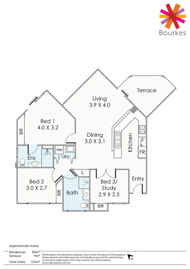 Floorplan of Homely apartment listing, 22/17 Southdown Place, Thornlie WA 6108