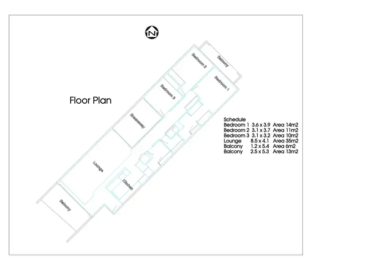 Floorplan of Homely apartment listing, 48/20 Masthead Drive, Raby Bay QLD 4163