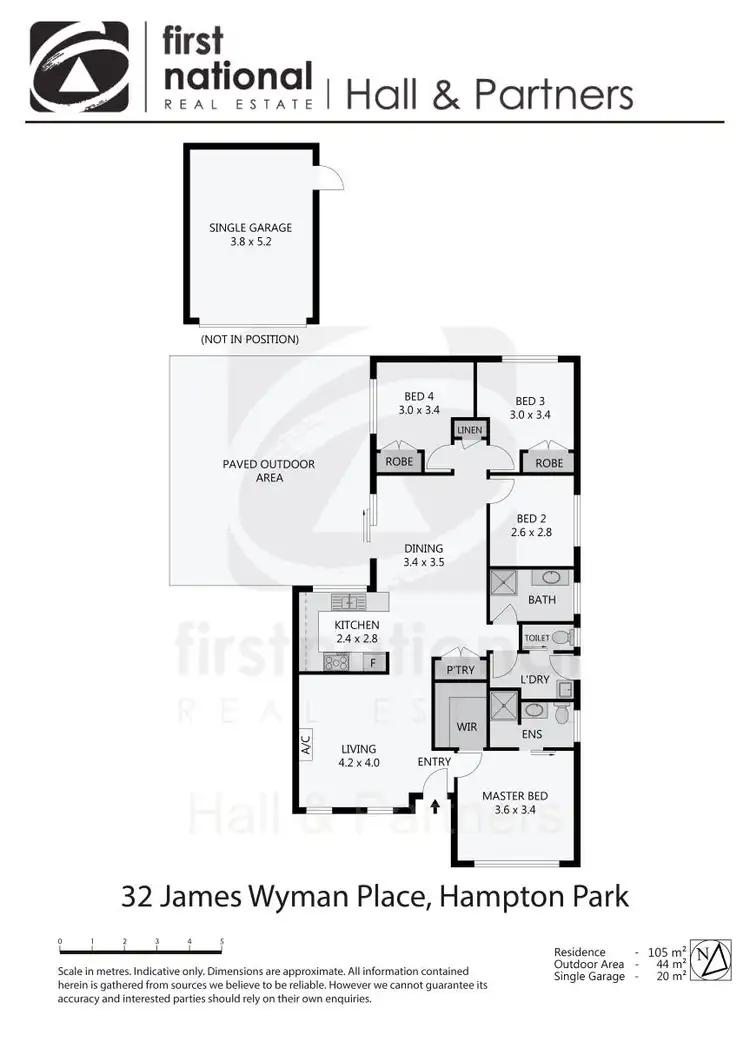 Floorplan of Homely house listing, 32 James Wyman Place, Hampton Park VIC 3976